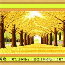 黄金满地十字绣批发精准100%不偏格印花十字绣