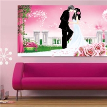 研色精准印花3D十字绣爱的约会客厅大画新品正品批发