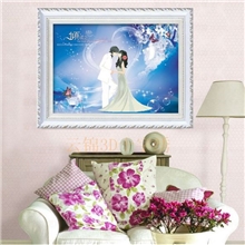 批发3D十字绣精准印花客厅婚庆系列大幅最新款倾城之恋立体直销