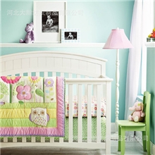 外贸原单12crco女童婴幼儿三件套童被床围床笠工厂直销