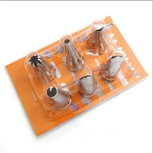 烘焙工具,6裱花嘴套装,不锈钢裱花奶油嘴,厂家直销批发裱花嘴