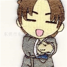 工厂直销高品质低单价綉花章.綉花標