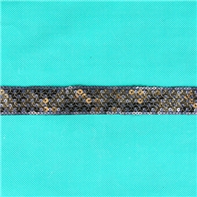 荣基绣花厂供应3厘+5厘圆片珠片条码花边电脑刺绣服装辅料