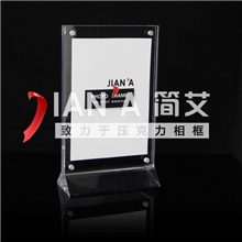 JA184梯形底座压克力亚克力acrylic磁铁相框宾馆酒店台牌用品