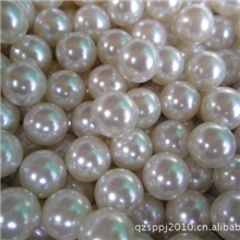 义乌珠子批发优质环保米白色，珍珠色塑料珍珠，仿珍珠散珠