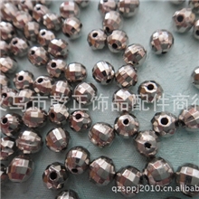 现货供应电镀珠6mm银色地球珠手工包编制珠