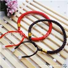 本命年转运红绳编织手链批发红绳黑绳男女情侣手链