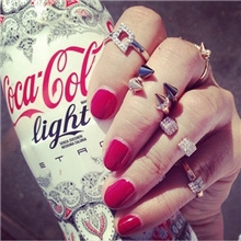 美国潮牌欧美街拍必备小巨人锥形戒指指环女饰品批发商务