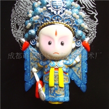 批发外贸商务礼品民间手工艺Q版京剧脸谱三国人物板卡赵云混批