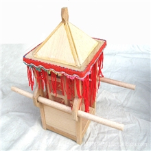 60617家庭装饰品批发代理木制抬轿微型结婚礼物大花轿批发