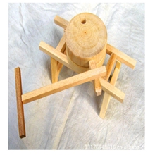 62405老磨盘木制工艺品微缩微型小农具拐磨家庭装饰品批发