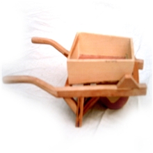 60616木制工艺品，微型/微缩农具翻斗车家庭装饰品批发