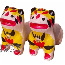 批发春节热卖玩具纯手工制作高密泥塑叫虎泥虎～特小虎001