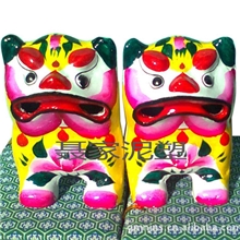 (厂家直营)高密泥塑叫虎、纯手工制作民间艺术品工艺品004号