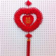 38#桃一圈玫瑰刺绣福【厂家直销】大小中国结批发零售