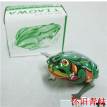 怀旧小青蛙玩具发条玩具青蛙小老鼠7080后铁皮怀旧玩具坦克
