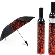 时尚红酒瓶雨伞，红酒伞，酒瓶伞批发定制广告伞印刷logo