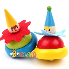 陀螺玩具逗趣小丑造型旋转陀螺超可爱小丑陀螺