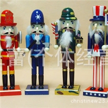 现货小额批发25.4CM4款胡桃夹子木偶现代士兵