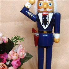 现货小额批发新35.5CM海军优质出口美国原单彩绘胡桃夹子木士兵