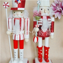 订做38CM高品质精品糖果圣诞老人胡桃夹子木偶