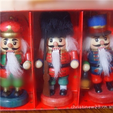 现货小额批发10CM3个一盒胖国王士兵优质原单彩绘胡桃夹子木偶