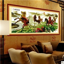 新款精准十字绣厂家直销1870八骏奔腾二厂家直销