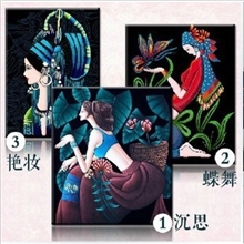 新款十字绣2447阿诗玛之艳装100%精准印花厂家直销