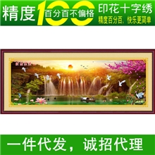 100%精准印花十字绣财运亨通财源滚滚财运大画一件代发批发零售