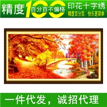 100%精准印花十字绣爱在深秋鸿运当头鸿运连连一件代发批发零售