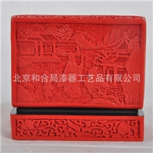 和合局4寸漆雕盒名片盒首饰盒厂家直营批发零售出口定制