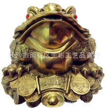 批纯铜精雕大招财进宝金蟾摆件25cm三脚元宝蟾蜍风水用品一件代发