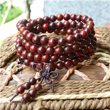 批发热卖爆款天然印度小叶紫檀佛珠手链108颗念珠横纹各尺寸长串