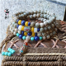 佛珠批发，原创藏传佛珠原色藏青色正月星月菩提子佛珠108颗手链