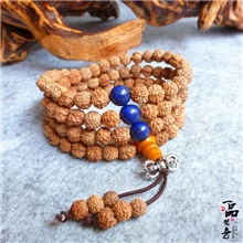 批发优质尼泊尔原色天然原籽金刚菩提子7.5-8MM108颗佛珠念珠