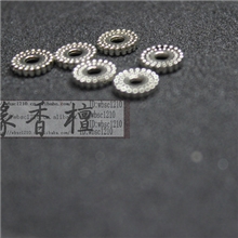 檀香缘佛珠隔珠隔片批发藏银百搭车轮隔片8mm*2mm大量批发