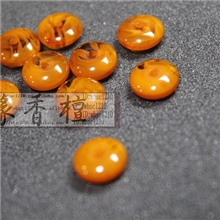 檀香缘隔珠隔片批发高仿蜜蜡散珠蜜蜡石片珠10mm*6mm大量批发