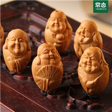 常态招财佛笑纳八方财仿苏工橄榄核雕刻手串核雕橄榄胡手链