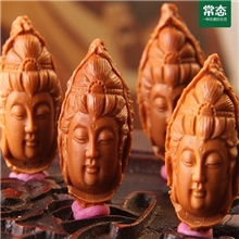 常态荷叶观音仿苏工名家橄榄胡橄榄核雕刻核雕荷叶观音手链手串