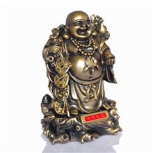 财神风水摆件大号弥罗佛金色装饰工艺饰品摆设商铺办公家居