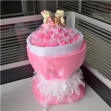 圣诞节礼物仿真花卡通花束公仔花束创意礼品地摊批发D64