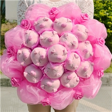 16只粉色猪公仔卡通花束创意产品促销礼品创意小礼品批发