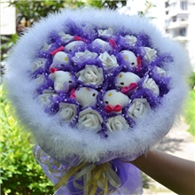 新品推出17朵仿真玫瑰+8公仔批发进货淘宝一件代发加盟代理