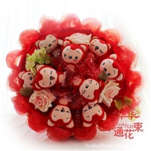 华华卡通花束批发加盟情人节礼物新款阿狸花束圣诞节礼物1124