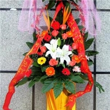 供应开业花篮讲台花会议台花胸花