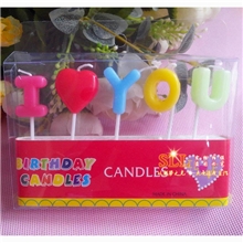 热销情侣字母蜡烛出口我爱你浪漫蜡烛ILOVEYOU生日蜡烛套装