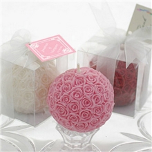 结婚用品婚庆回礼结婚小礼物玫瑰花球蜡烛义乌婚礼蜡烛批发