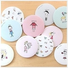 韩版LIVEWORK甜美可爱小园镜化妆镜卡通镜子随身携带