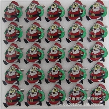 圣诞老人绿背袋/圣诞节/闪光胸针/发光胸章/圣诞礼物圣诞胸针