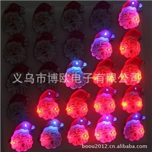 白胡子圣诞老人闪光胸针/圣诞节用品闪光玩具/发光胸章不带字